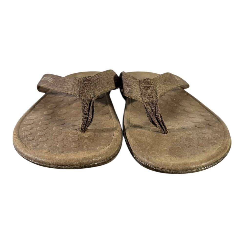 Vionic Men’s Thong Sandals Brown Orthopedic Beach Flip Flop Slippers Size 11 - Picture 3 of 8